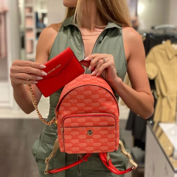 Michael Kors Maisie Extra-Small Logo 2-in-1 Backpack - Dk Sangria NWT main image 4